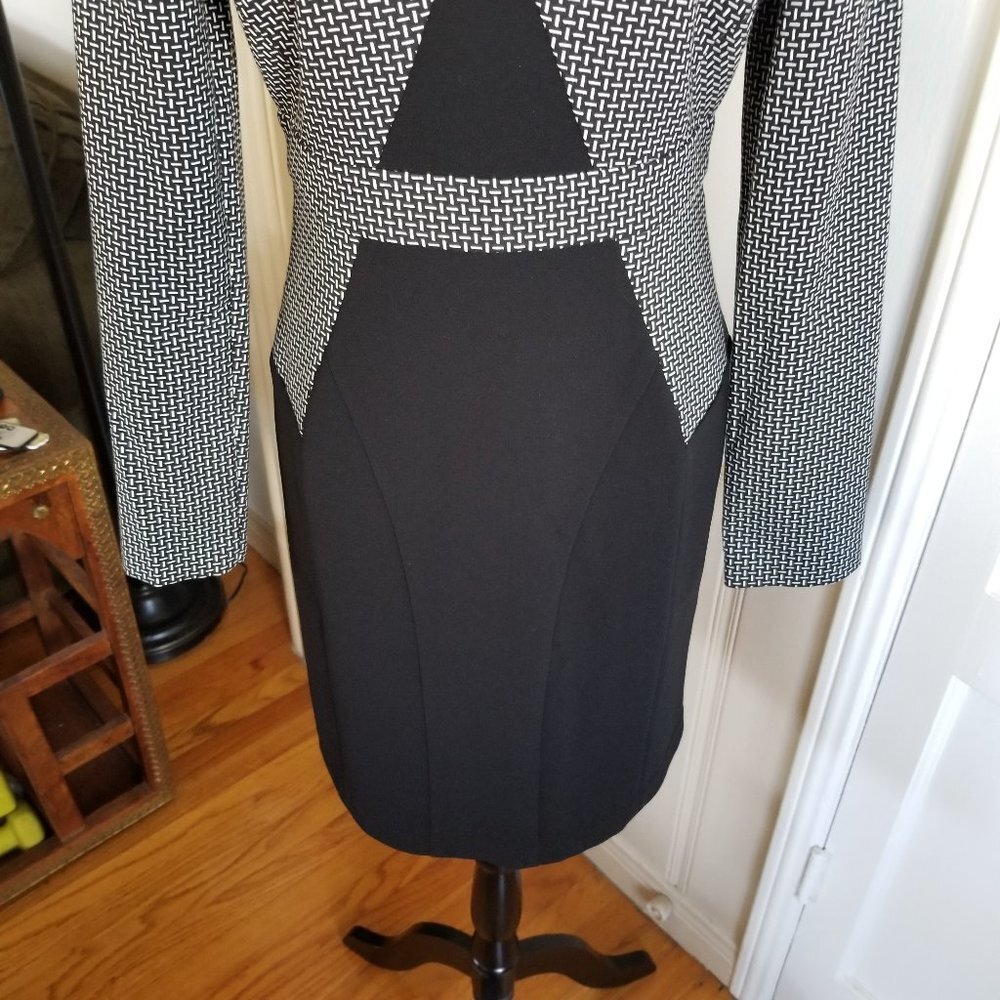 Diane Von Furstenberg Black & White Sheath Dress - Picture 3 of 12